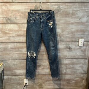 LEVI’S 501 Jeans distressed and holes button fly size 26-30